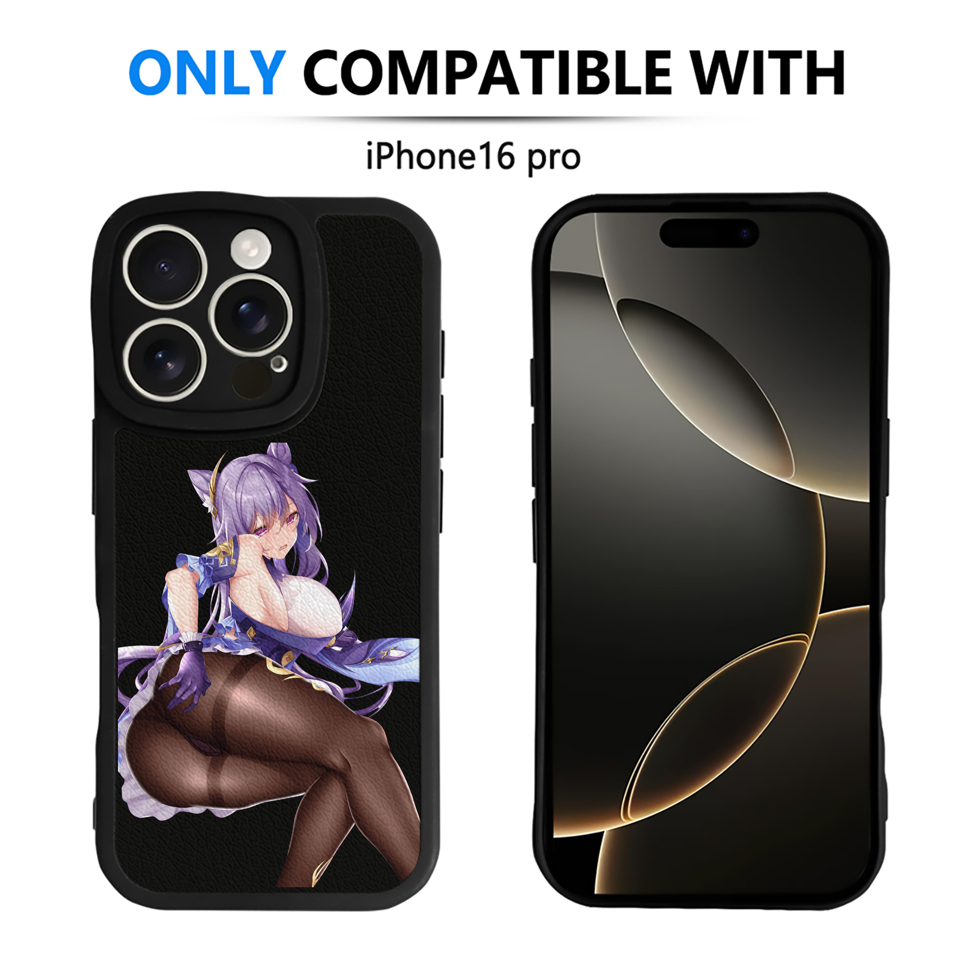 げんし神 刻晴 こくせい genshin Kokusei 【iPhone 16シリーズ対応】シリコンスマホケース（レザー調） 材質：シリコン